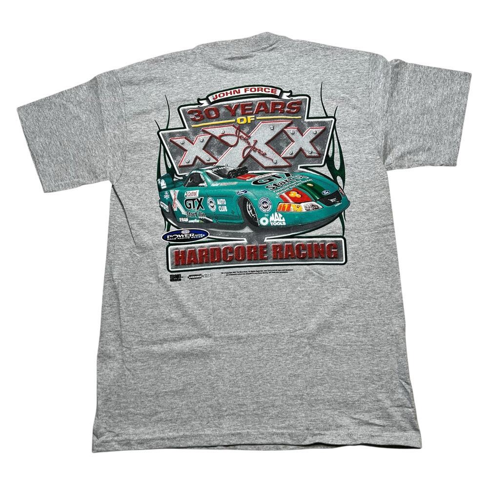 Vintage John Force 30 Years of HardCore Drag Racing Hot Rod Graphic T-shirt M - Picture 1 of 9